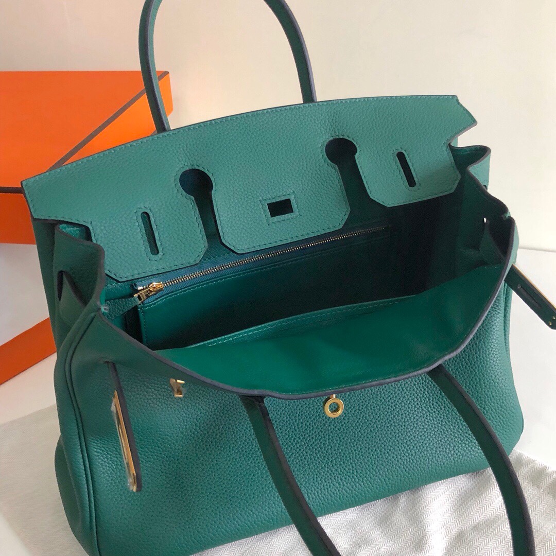 Hermes Birkin 35CM Togo Leather Handbag Vert Emeraude